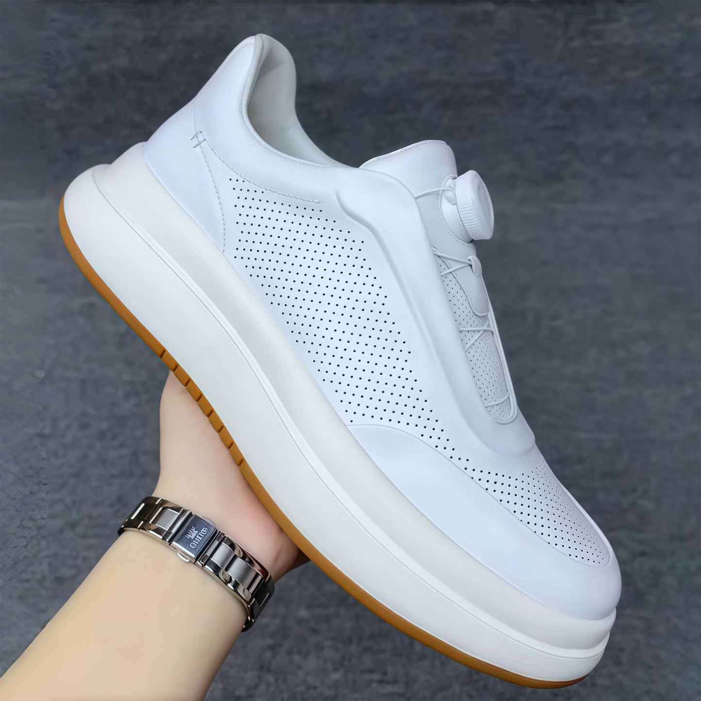 Men's Genuine Leather Casual Sneakers