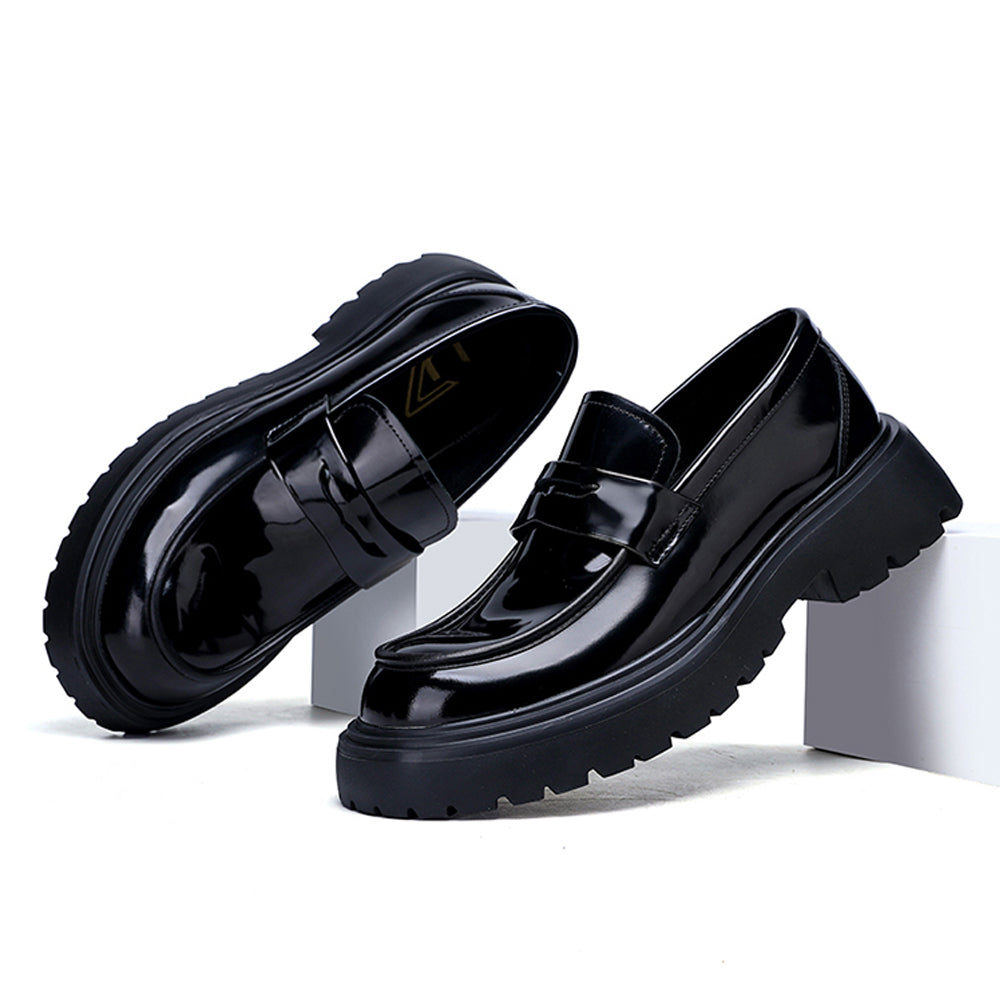 Mocasines de lujo sin cordones: zapatos de piel de becerro de primera capa hechos a mano (italianos)