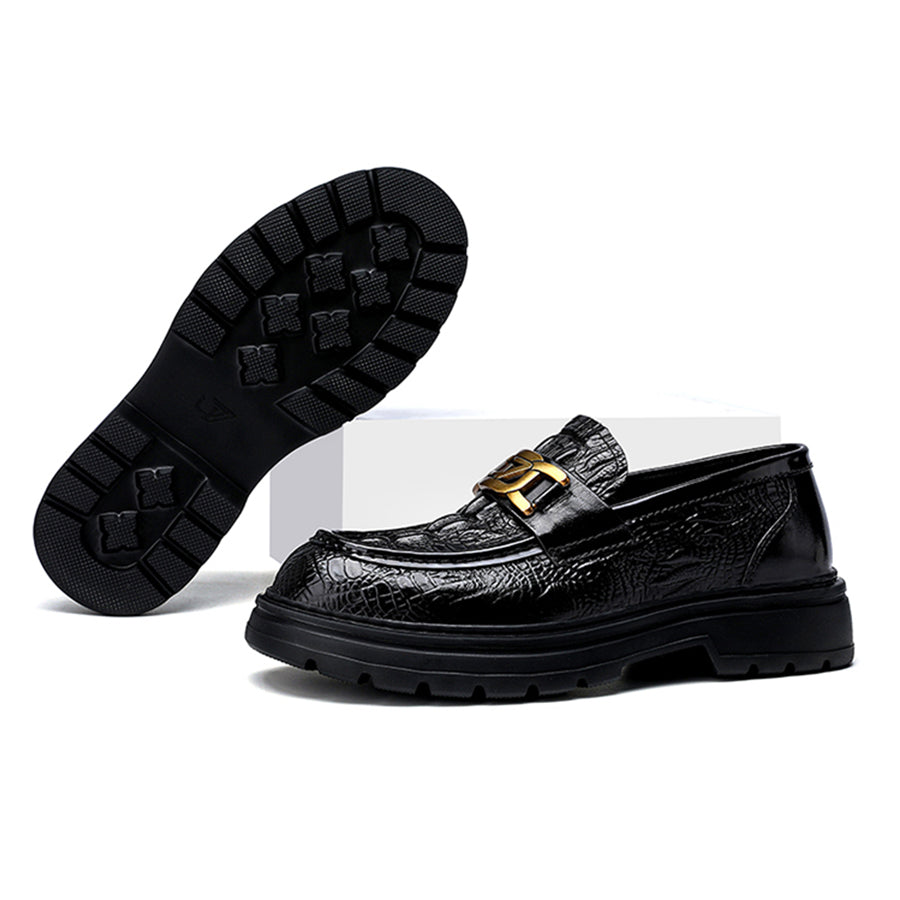 Luxury Men's Dress Shoes | Designer Crocodile-Embossed Leather | Business Casual (Pre-sale)