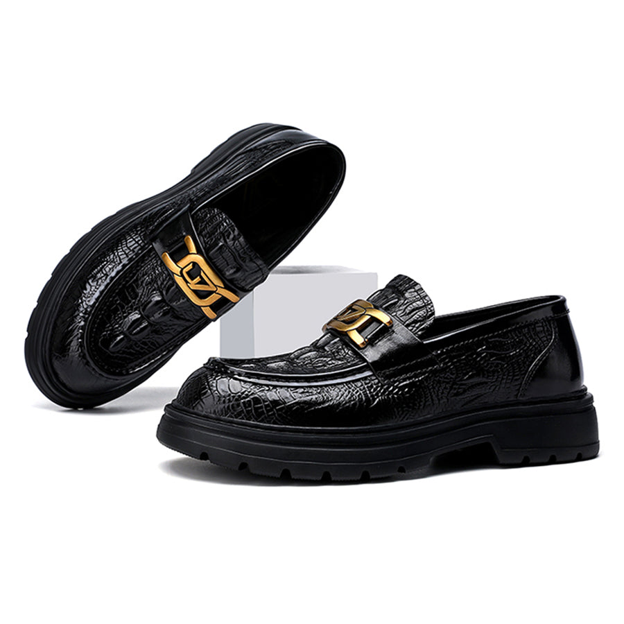 Luxury Men's Dress Shoes | Designer Crocodile-Embossed Leather | Business Casual (Pre-sale)