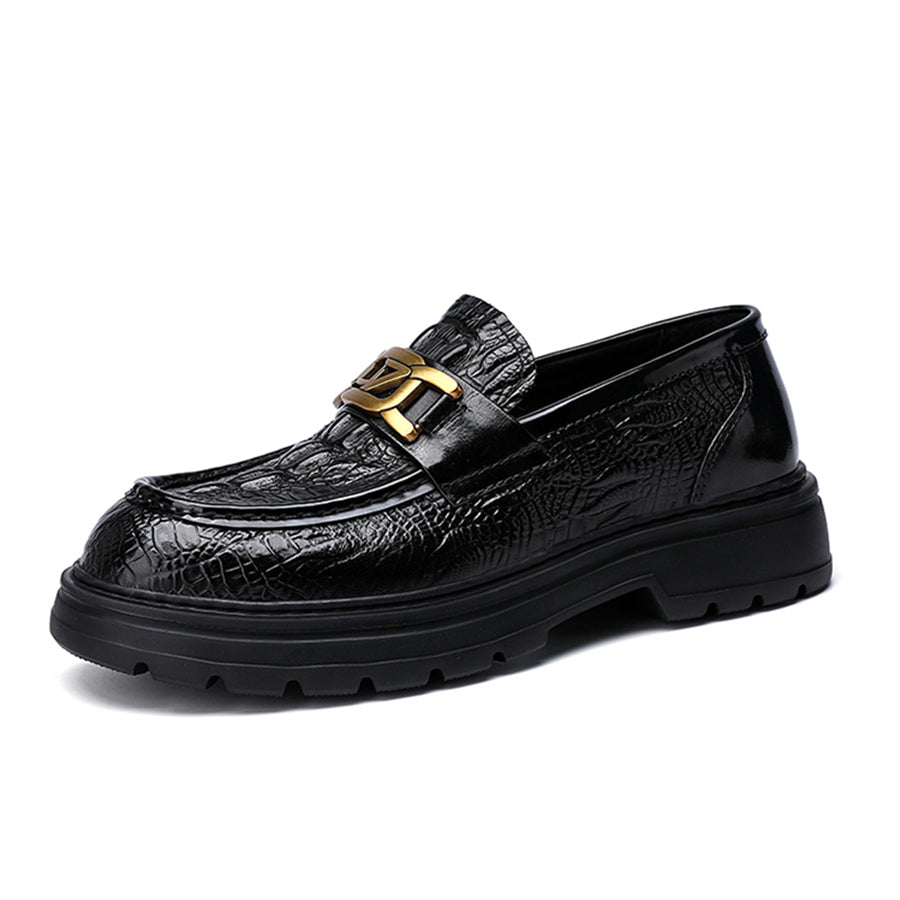 Luxury Men's Dress Shoes | Designer Crocodile-Embossed Leather | Business Casual (Pre-sale)