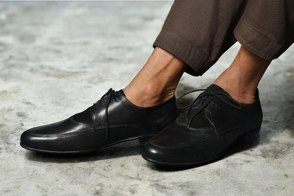 Black Suede leather formal Shoes