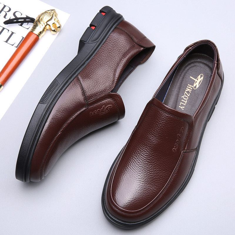 Soft sole lightweight breathable leather loafers
