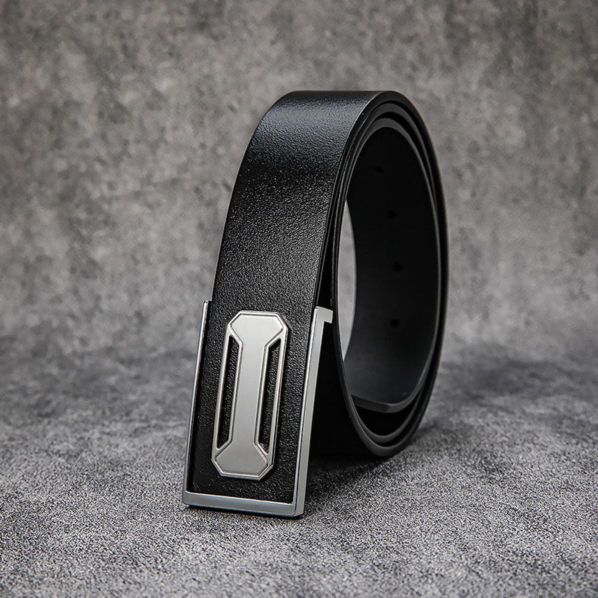 Premium Top-Grain Leather Belt β High-End Business & Casual Men's Dress Strap