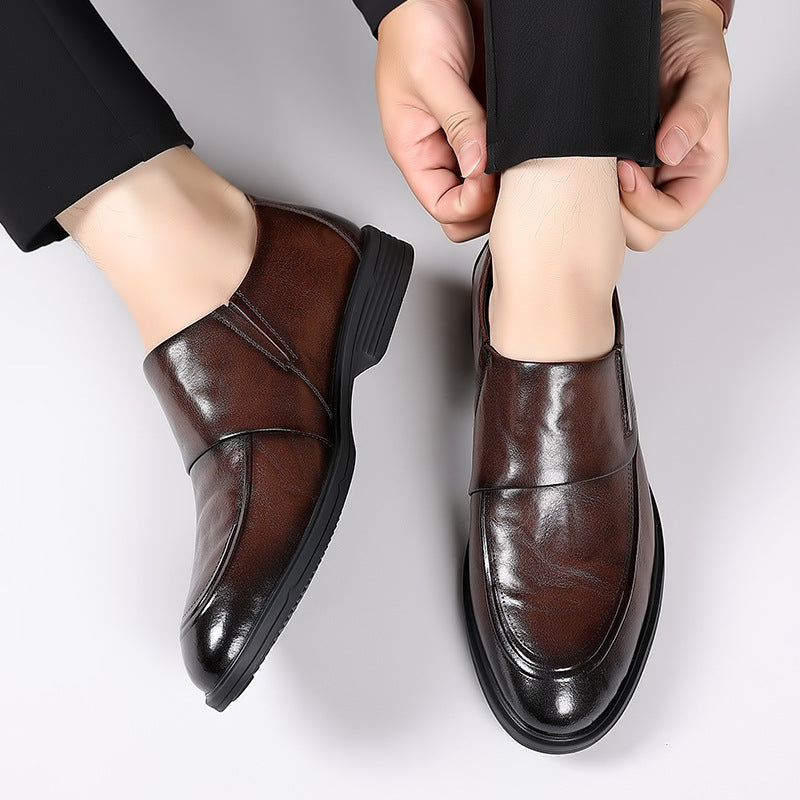 New men's British business casual leather shoes pointed loafers