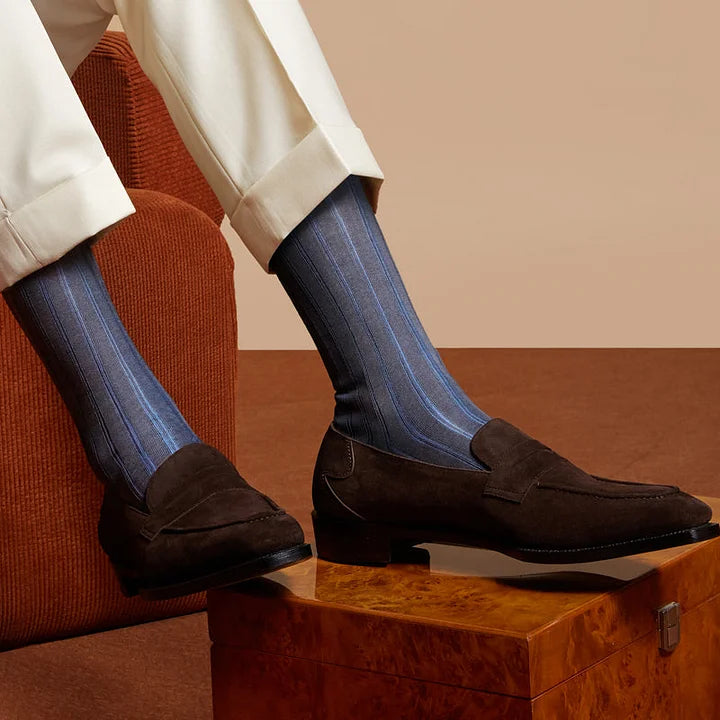 3D Striped Mid-tube Dress Socks