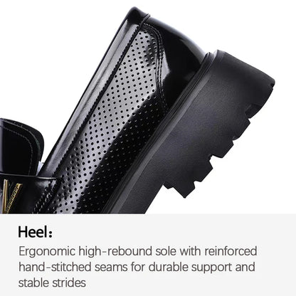 Neue, hochwertige Business-Loafer aus echtem Leder mit Perforation, britischer Lässigkeit und weicher Sohle