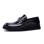 New Genuine Leather Breathable Soft-Sole Casual Dress Shoes for Men - Woven First-Layer Cowhide Loafers
