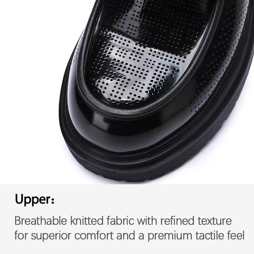 New high-end genuine leather perforated business British casual soft sole loafers（Pre-sale）