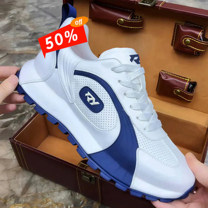 Italy 750 Men's Versatile Waterproof Leather Casual Sneakers with Soft Sole