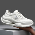 Atmungsaktive Herren-Sneaker aus Italien – Laufschuhe aus echtem Vollnarbenleder mit weicher Sohle