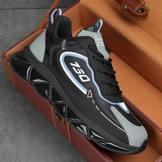 Runeasily-750 Men's Versatile Waterproof Leather Casual Sneakers with Soft Sole