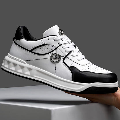 Men's Premium Leather Sneakers | 1st-Layer Cowhide | Lightweight & Stylish