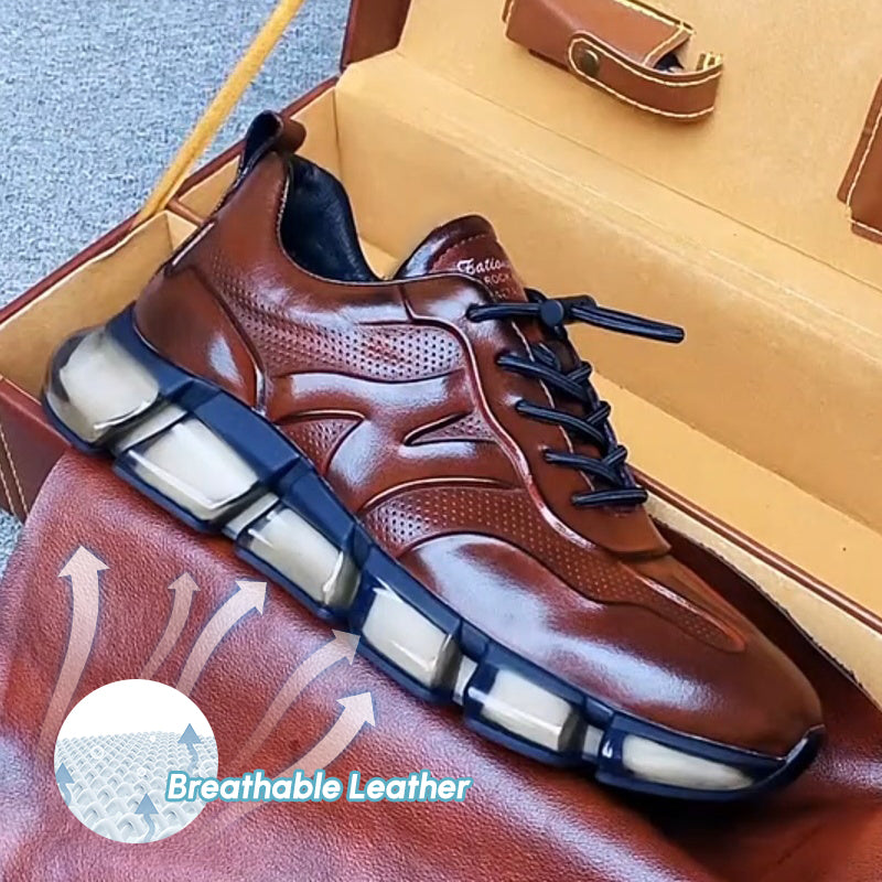 Mailänder handgefertigte, ultraleichte High-End-Herrenschuhe aus echtem Leder 