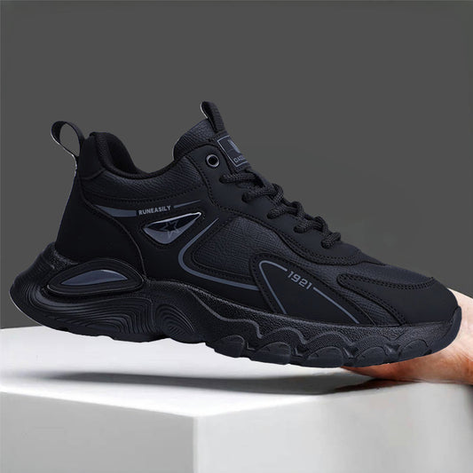 Leather Platform Sneakers - Stylish & Versatile Minimalist Design