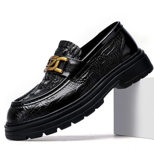 Luxury Men's Dress Shoes | Designer Crocodile-Embossed Leather | Business Casual (Pre-sale)