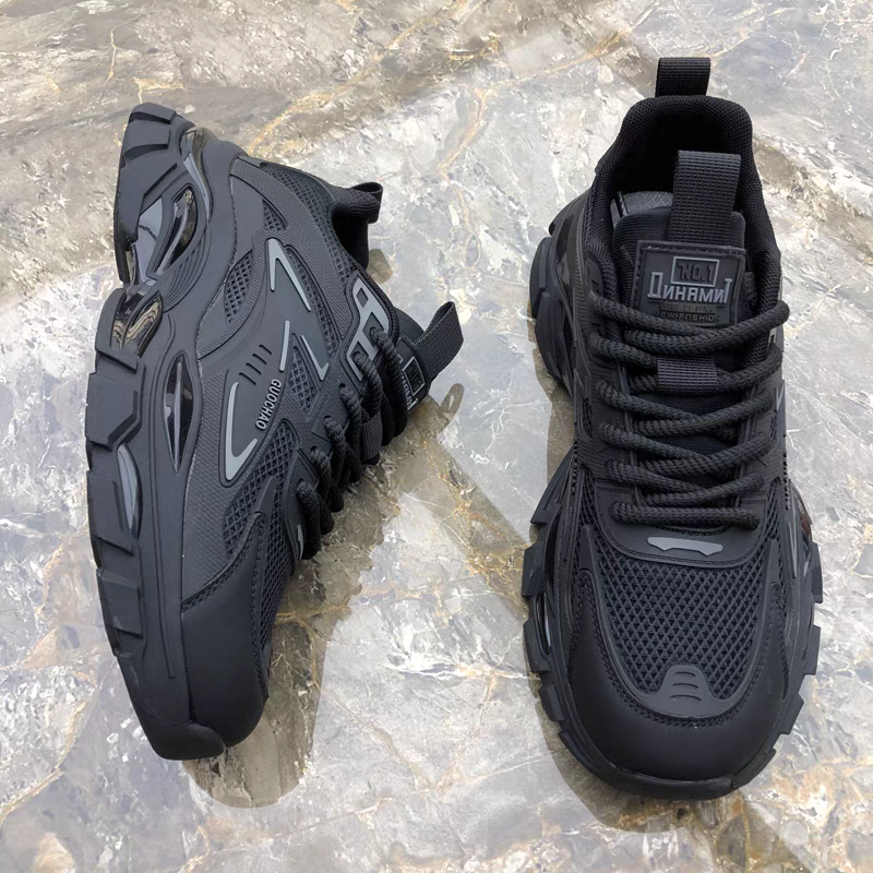 New Stylish Lightweight Comfortable Versatile Leather Platform Sneakers