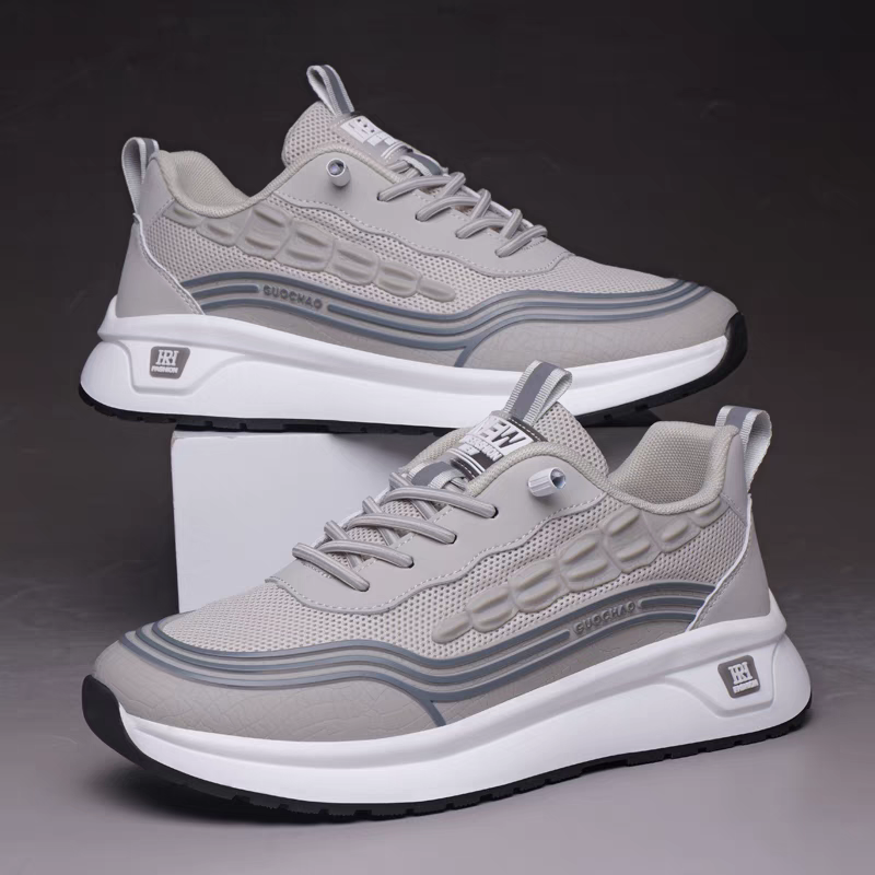 New Stylish Crocodile-Patterned Mesh Breathable Casual Shoes