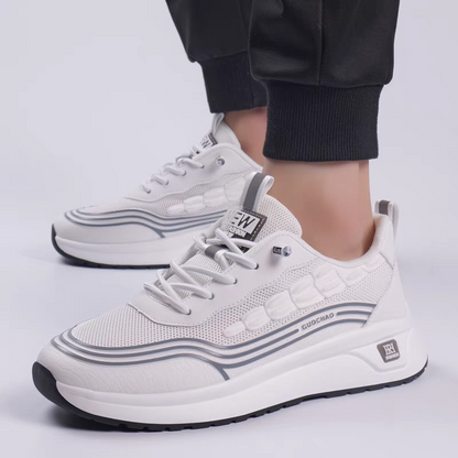 New Stylish Crocodile-Patterned Mesh Breathable Casual Shoes