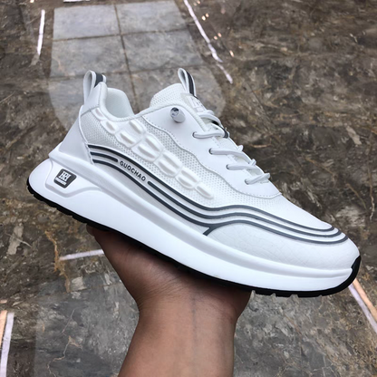 New Stylish Crocodile-Patterned Mesh Breathable Casual Shoes