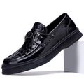 New Genuine Leather Breathable Soft-Sole Casual Dress Shoes for Men - Woven First-Layer Cowhide Loafers