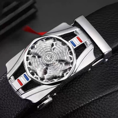 Luxury rhinestone rotating men's belt automatic buckle belt