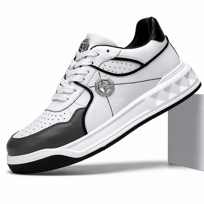 Men's Premium Leather Sneakers | 1st-Layer Cowhide | Lightweight & Stylish