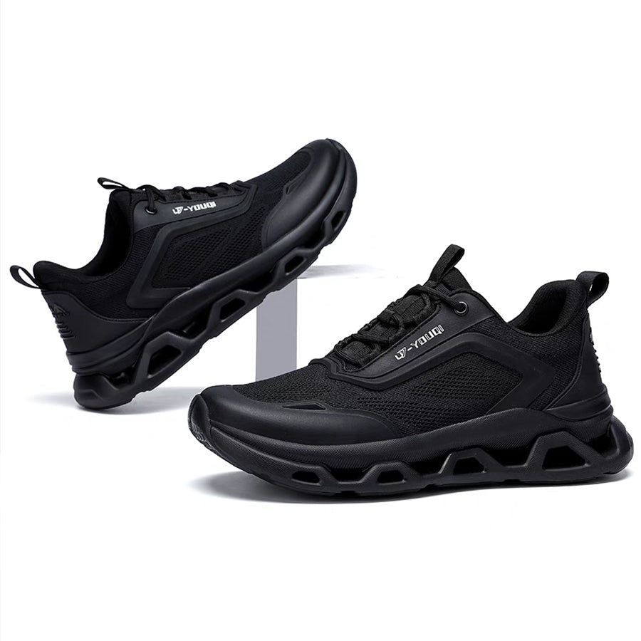 Men's Knit Sneakers - Cloud Cushion Soft Sole & Breathable Mesh Fashion Runners