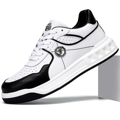 Men's Premium Leather Sneakers | 1st-Layer Cowhide | Lightweight & Stylish