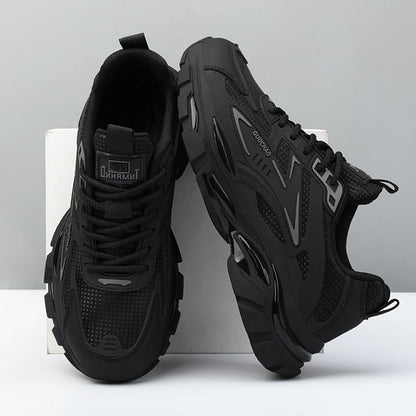 New Stylish Lightweight Comfortable Versatile Leather Platform Sneakers