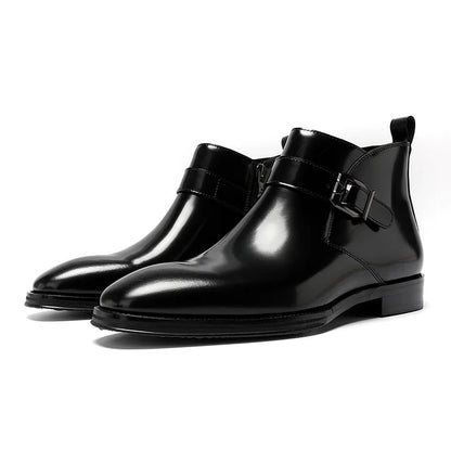 Hochwertige, hochglanzpolierte Chelsea Boots – luxuriöse elegante Stiefel mit elastischen Seiten
