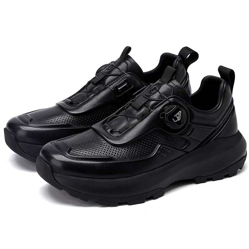 New Premium Men's Top-Grain Leather Casual Sneakers - Breathable Outdoor-Ready Luxury Footwear for Urban Adventures