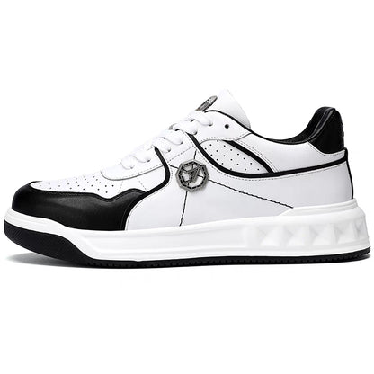 Men's Premium Leather Sneakers | 1st-Layer Cowhide | Lightweight & Stylish