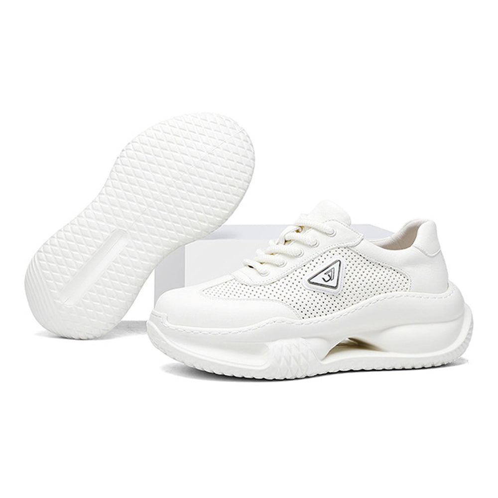 Atmungsaktive Herren-Sneaker aus Italien – Laufschuhe aus echtem Vollnarbenleder mit weicher Sohle