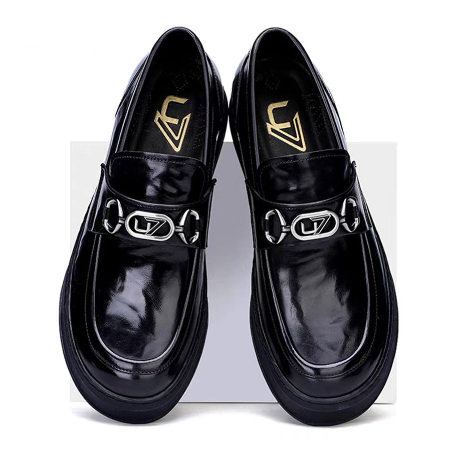 New Genuine Leather Breathable Soft-Sole Casual Dress Shoes for Men - Woven First-Layer Cowhide Loafers