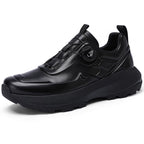New Premium Men's Top-Grain Leather Casual Sneakers - Breathable Outdoor-Ready Luxury Footwear for Urban Adventures