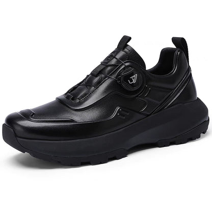 New Premium Men's Top-Grain Leather Casual Sneakers - Breathable Outdoor-Ready Luxury Footwear for Urban Adventures