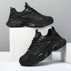 New Stylish Lightweight Comfortable Versatile Leather Platform Sneakers
