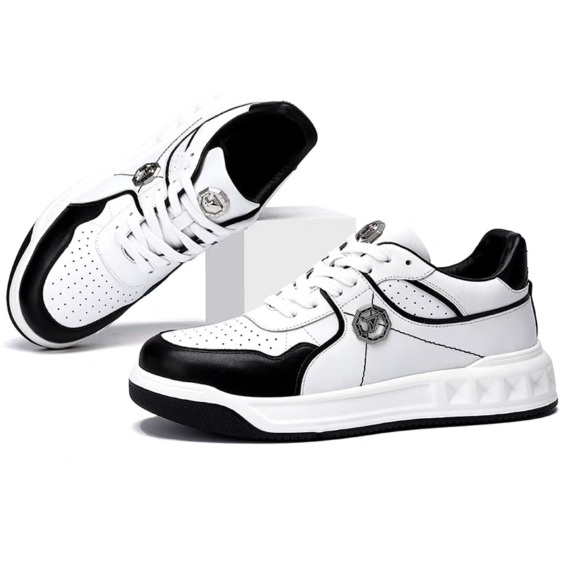 Men's Premium Leather Sneakers | 1st-Layer Cowhide | Lightweight & Stylish