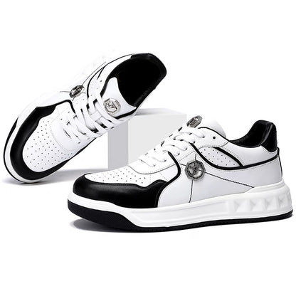 Men's Premium Leather Sneakers | 1st-Layer Cowhide | Lightweight & Stylish