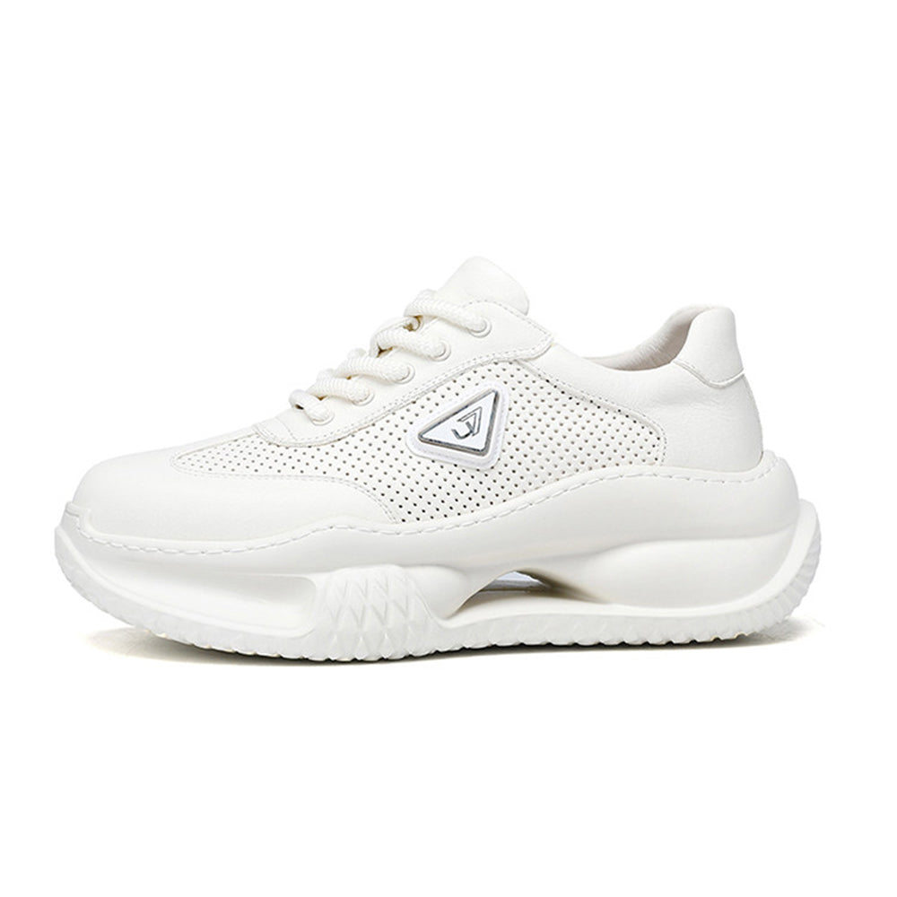 Atmungsaktive Herren-Sneaker aus Italien – Laufschuhe aus echtem Vollnarbenleder mit weicher Sohle
