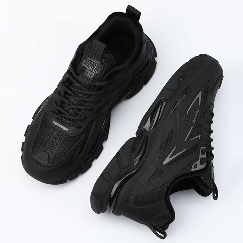 New Stylish Lightweight Comfortable Versatile Leather Platform Sneakers