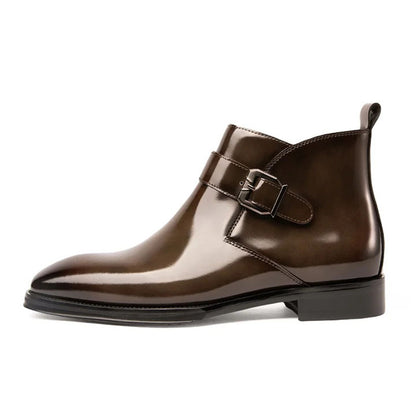 Hochwertige, hochglanzpolierte Chelsea Boots – luxuriöse elegante Stiefel mit elastischen Seiten
