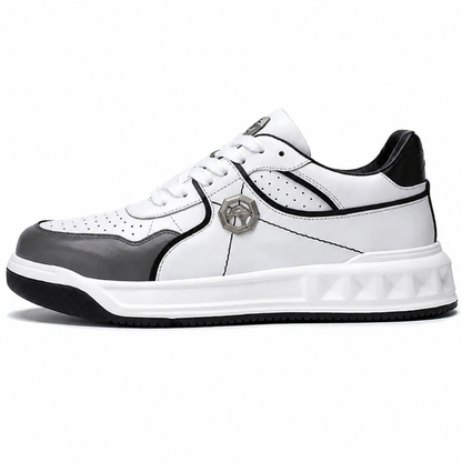 Men's Premium Leather Sneakers | 1st-Layer Cowhide | Lightweight & Stylish