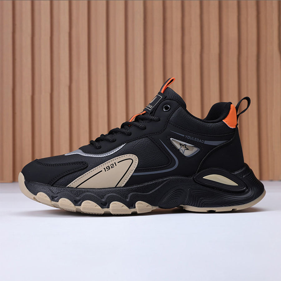 Leather Platform Sneakers - Stylish & Versatile Minimalist Design