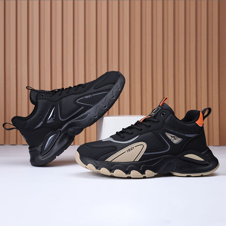 Leather Platform Sneakers - Stylish & Versatile Minimalist Design