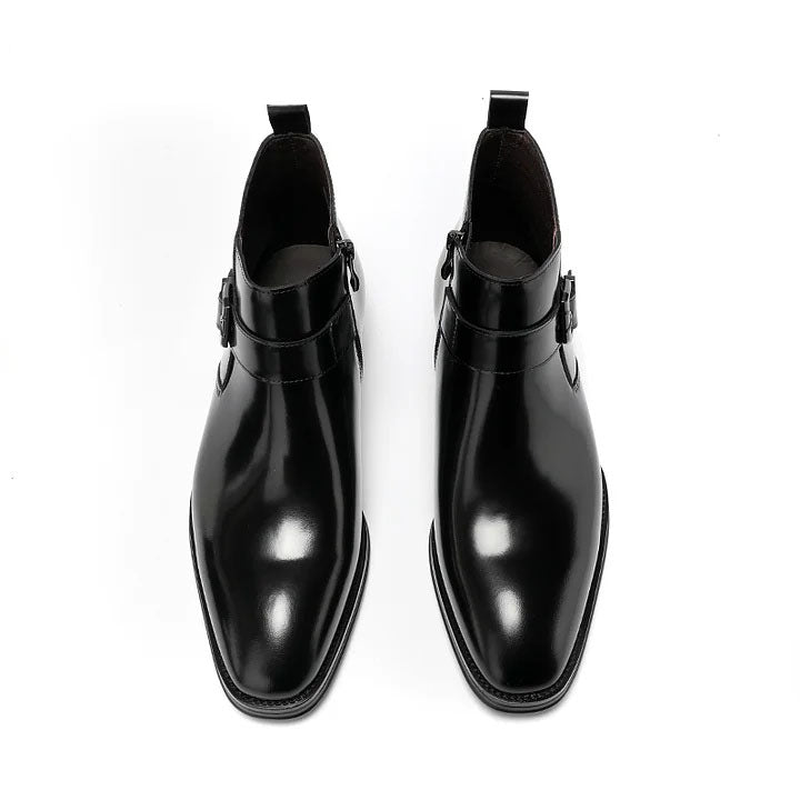 Hochwertige, hochglanzpolierte Chelsea Boots – luxuriöse elegante Stiefel mit elastischen Seiten