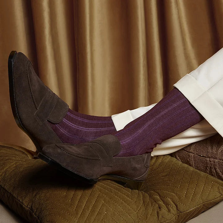 3D Striped Mid-tube Dress Socks