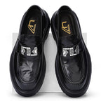 Men's Perforated Leather Slip-On Loafers: Full-Grain Dress-Casual Elegance