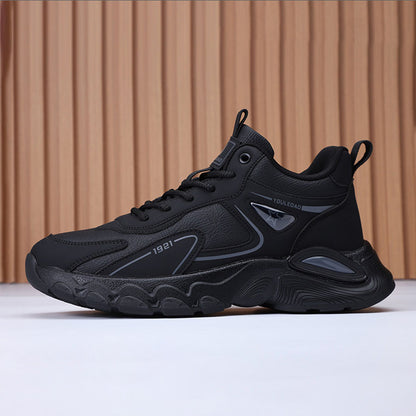 Leather Platform Sneakers - Stylish & Versatile Minimalist Design